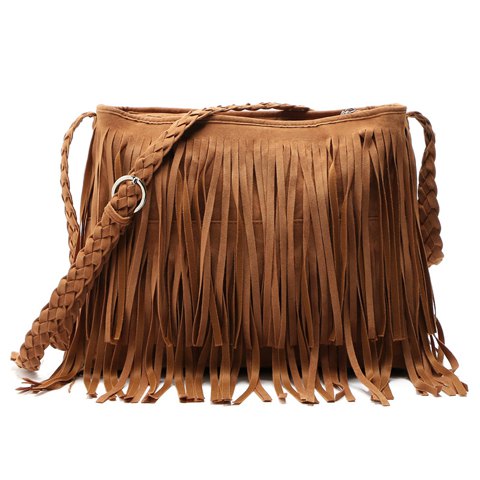 bolsa fringe crossbody tecelagem