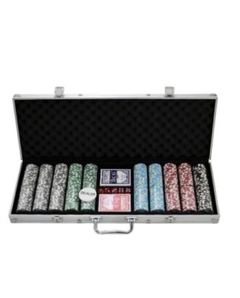 Maleta de poker e 500 fichas